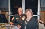 Sgt. Major Grant Beck at Dinner with Wife Nancy