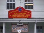 1st Marine Division Sign and Ribbons
